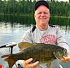 20-inch Monster Trophy Smallmouth Bass by Ned Rig Blopper at Fireside Lodge in Canada  